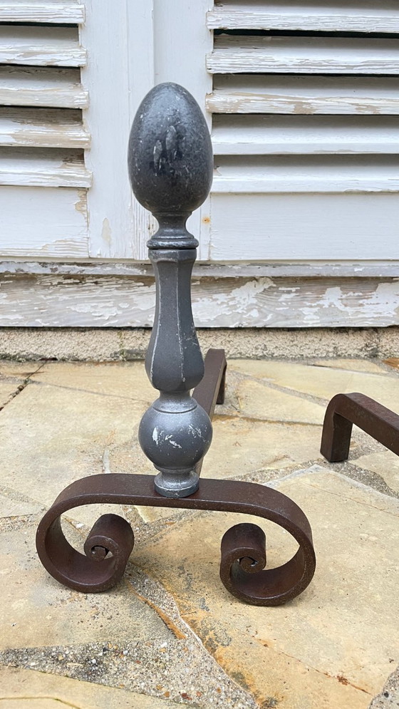 Image 1 of Vintage Geometric Fire Dogs