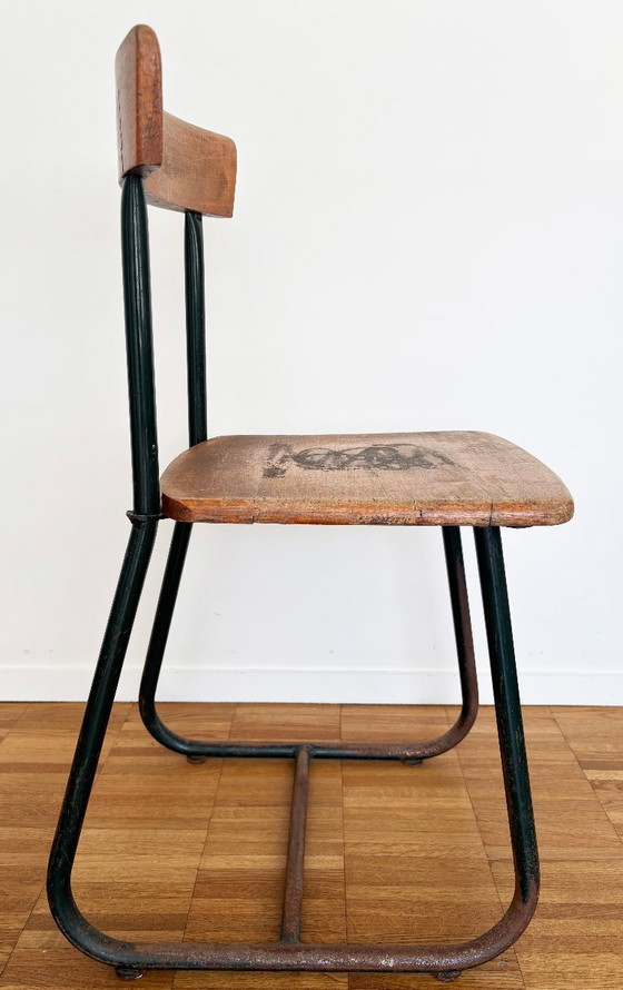 Sedia scolastica vintage – Sedie da pranzo, Wood, Metal (photo 3 of 6)