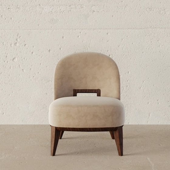 Milano Armchair – Velvet, Wood (photo 3 of 5)