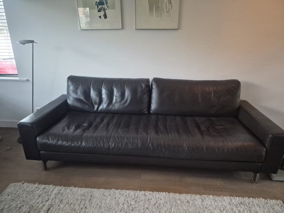 Couch, dark brown leather, Rolf Benz, Couches, Metal, Modern (photo 4 of 6)
