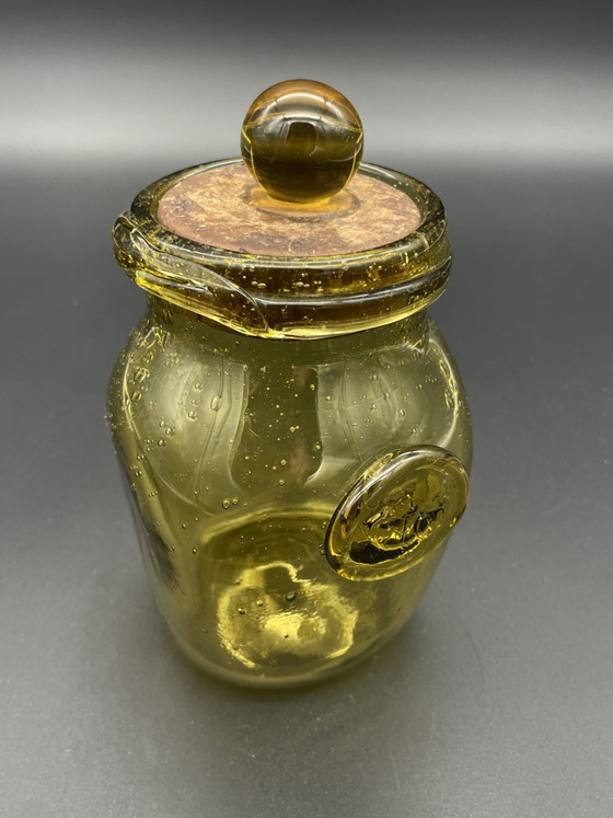 Verrerie de Biot Vintage Apothecary Jar in Yellow Bubble Glass – Vases (photo 4 of 8)