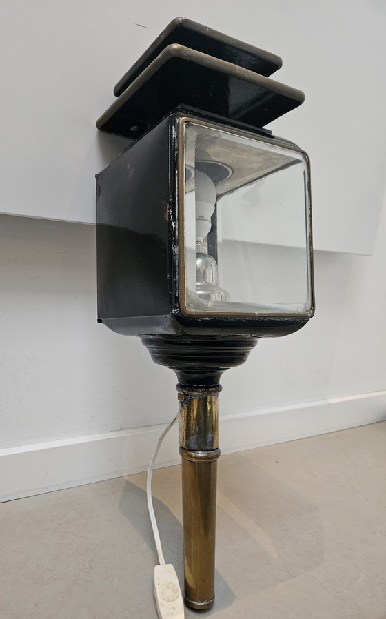 Image 1 of Victoriaanse Messing Koetslamp