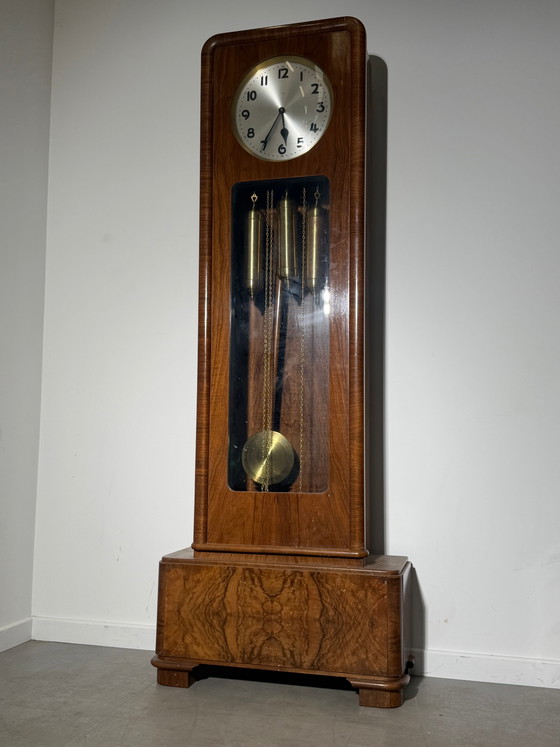 Art Deco “Kienzle” 1920’s Longcase Clock – Decoration, Glass (photo 2 of 6)
