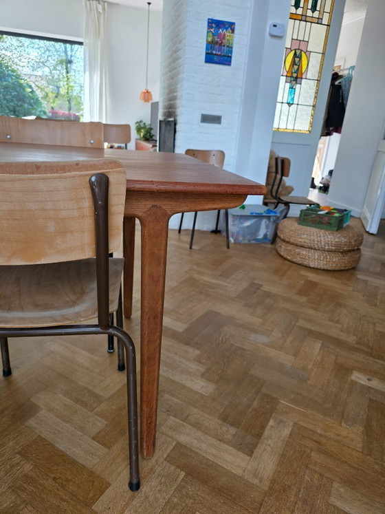Image 1 of Deense Mid-Century Designer Eettafel in Teak – Larsen & Bender Madsen – Næstved, ca. 1960