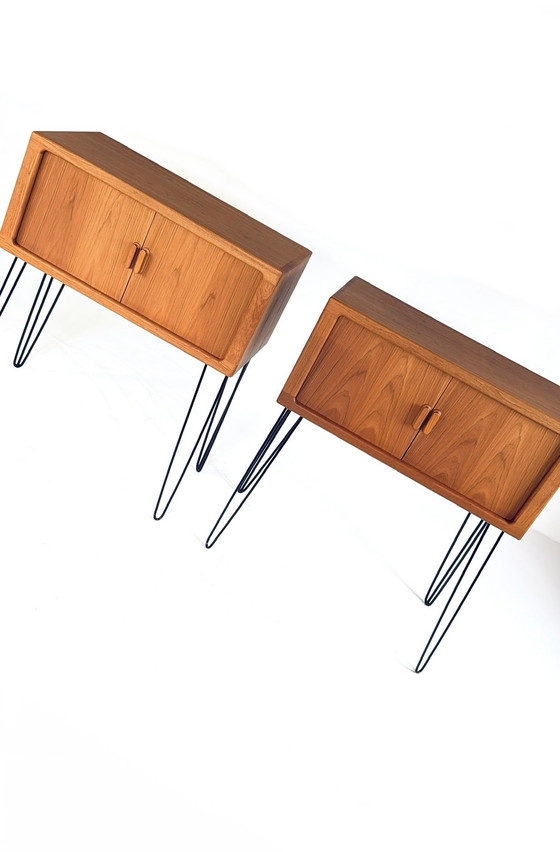 Image 1 of 2x mobile a muro vintage a forcina, Silkenborg Møbelfabrik '70