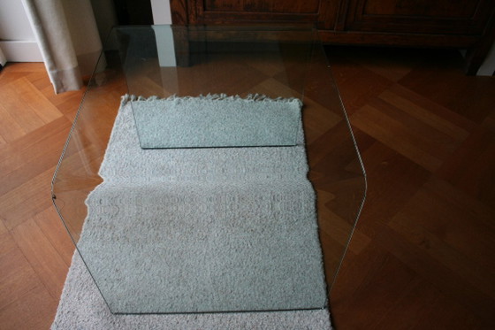 2 mesas auxiliares originales FIAM Italia D-LI – Cristal curvado – Fabricadas en Italia – Glass (photo 5 of 22)