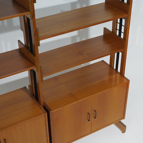 Modulares Bücherregal mit Ständern, 1960er Jahre – Bücherregale, Brass (photo 13 of 15)