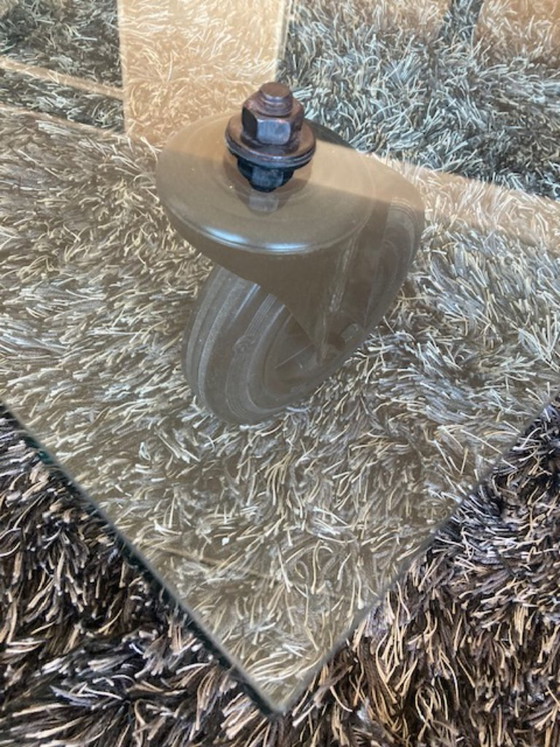 Image 1 of Coffee table – Tavolo Con Ruote (by Gae Aulenti for FontanaArte)