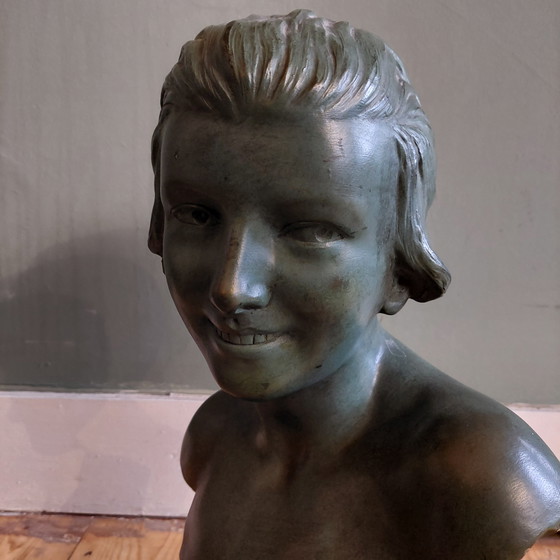Image 1 of Antique bust by the Belgian sculptor Heusers
