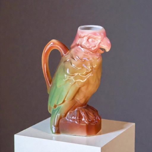 Jarra Zoomorfa Loro Poeta Laval Barbotine