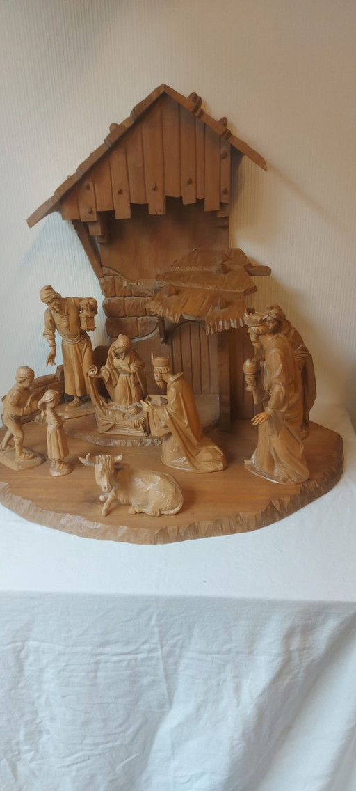 Vintage nativity scene Oberammergau