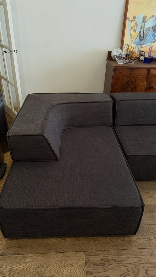 COR trio designer sofa set gray wool - modular