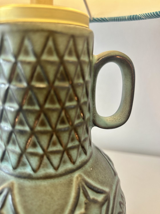 Image 1 of Zeldzame keramische lamp, gemaakt van een vaas door Bodo Mans voor Bay Keramik.