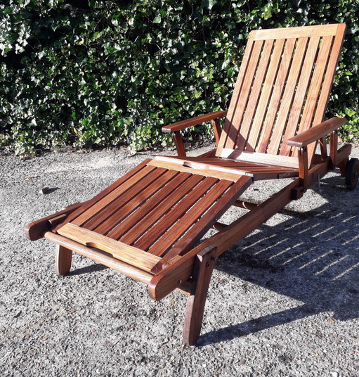 Teak & Garden ligbed met kussen Teak & Garden