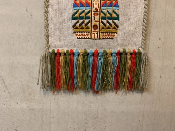 Image 1 of 1970s wall tapestry with sphinx