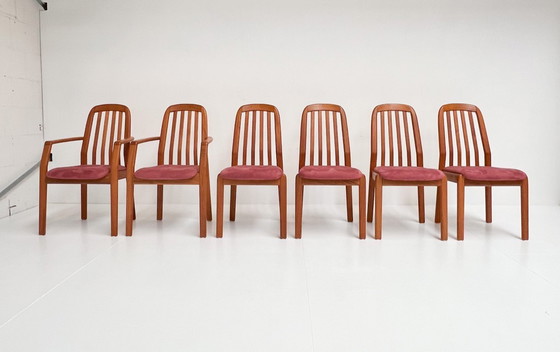 Image 1 of Set di 6 sedie danesi in legno di Dyrlund, anni '60