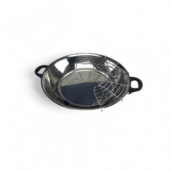 Image 1 of Fissler wok 36 cm roestvrijstalen stoompan Duitsland