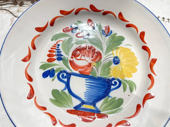 2 St Clement Luneville 19th Century Floral Pattern Plates – Crockery (photo 4 of 11)