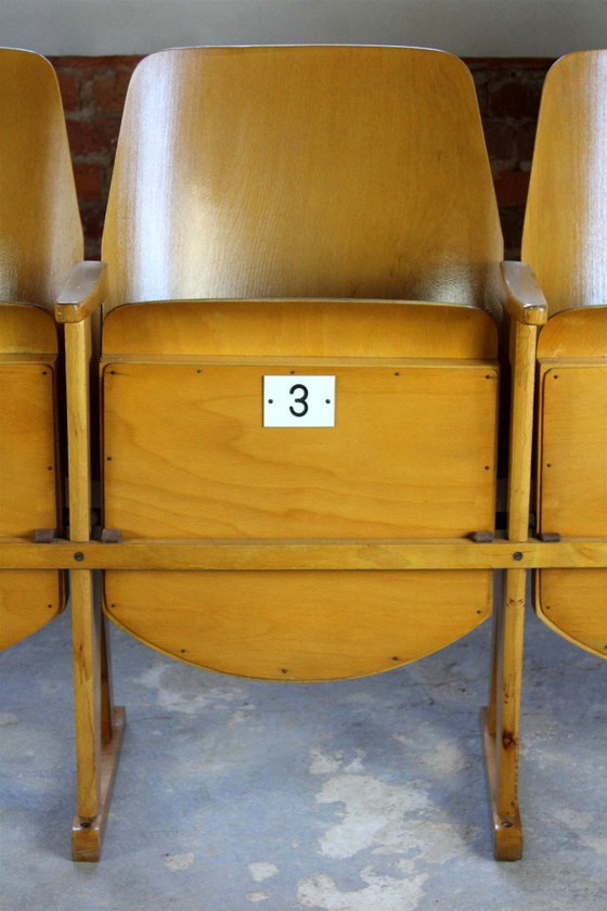 Image 1 of Fauteuils de cinéma vintage de Ton, années 1960, lot de 13