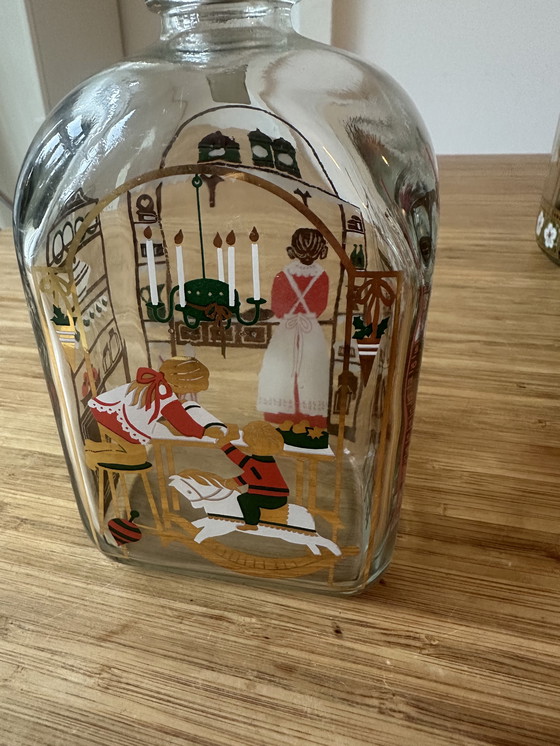 Image 1 of Lot de 8 bouteilles de Noël vintage Holmegaard - en parfait état