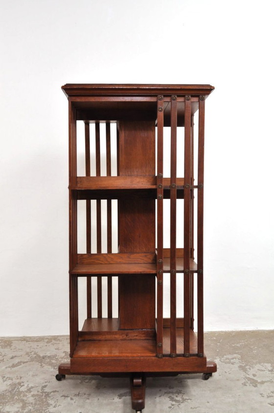 Image 1 of Carrousel de livres antique Jansen & Zonen XL, années 1890
