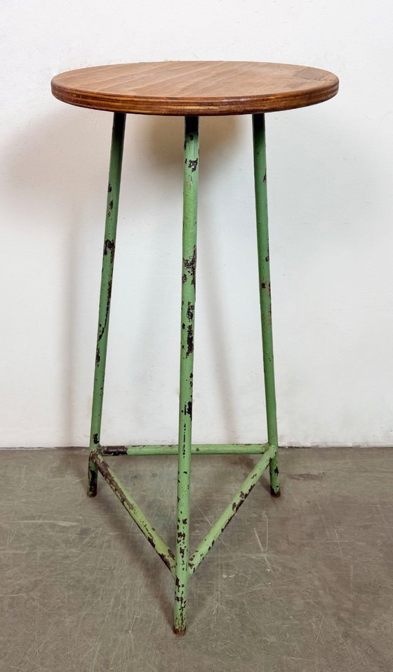 Image 1 of Tabouret d'atelier industriel vert, années 1960