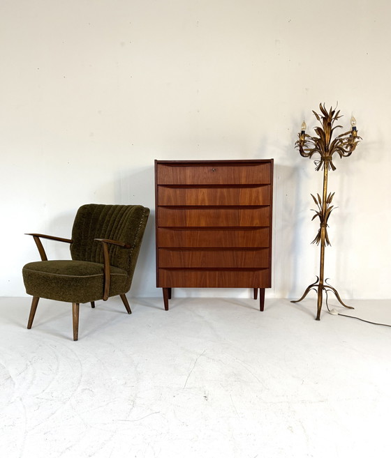 Image 1 of Vintage gilded sheaf of wheat floor lamp, Hans Kögl '70