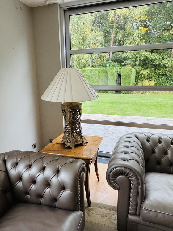 Image 1 of Sofá Chesterfield de piel Natuzzi – Diseño italiano