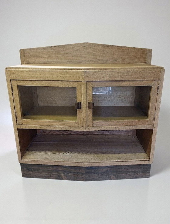 Image 1 of antiek Art Deco theekastje / dressoir Amsterdamse School kastje