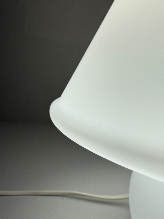 Image 1 of Juego de 2 lámparas seta, vidrio opalino, cristalería Limburg, Alemania, años 70