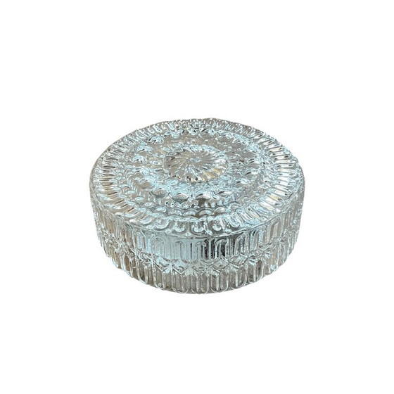Applique Murale Ronde Plafonnier Verre Transparent Luminaire Ancien Vintage 1970 1980 – Appliques murales (photo 9 of 9)