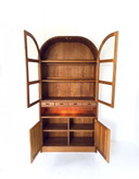Vintage teakhouten boogkast met vitrine, Dyrlund ‘70