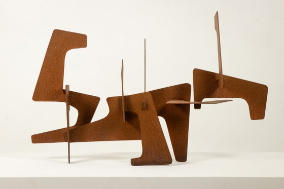 Image 1 of MPCEM. Sculpture abstraite en acier corten. Pièce unique, 2014.