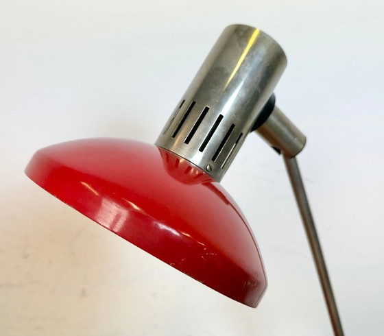 Image 1 of Vintage Red East German Table Lamp from AKA Leuchten, 1970s