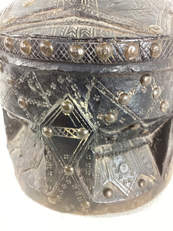 Image 1 of Antieke Vintage Noord-Afrikaanse Houten Vijzel Met Stamper