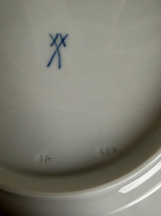 Image 1 of Original Meissen 6 soup plates, onion pattern – shape 489 – first choice – Ø 24 cm – excellent condition