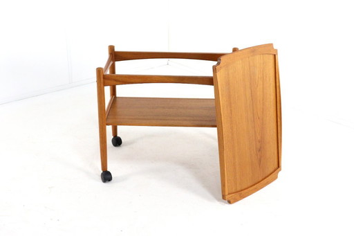 Poul Hundevad trolley with loose tray Danish vintage