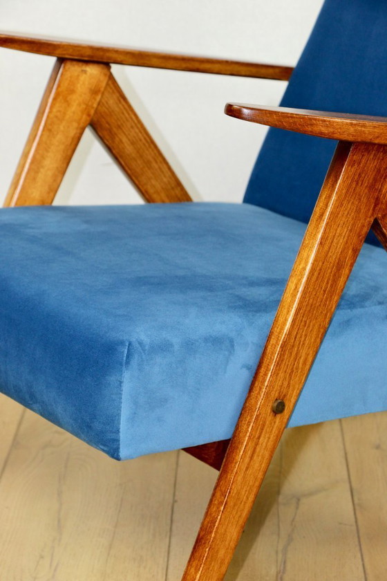 Image 1 of B-310 VAR fauteuil zeeblauw fluweel - 2 stuks beschikbaar