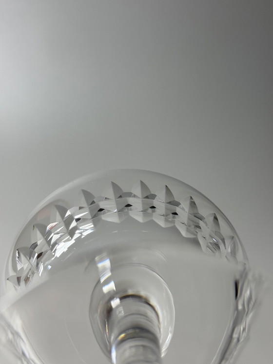 Image 1 of Val Saint Lambert - Set di 6 coppe di cristallo - Servizio Mery. Art Déco anni '40