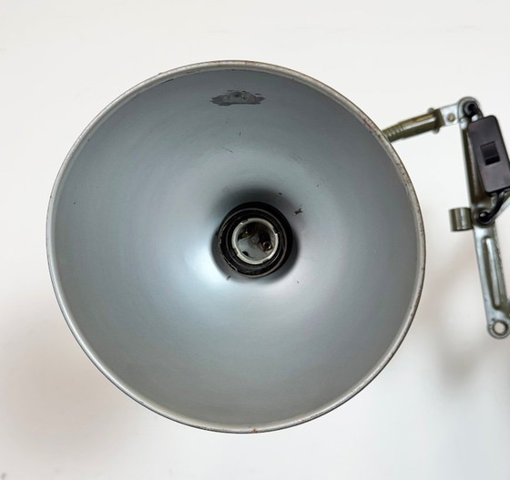 Image 1 of Applique murale à ciseaux verte de style militaire industriel, de Elektroinstala, années 1960