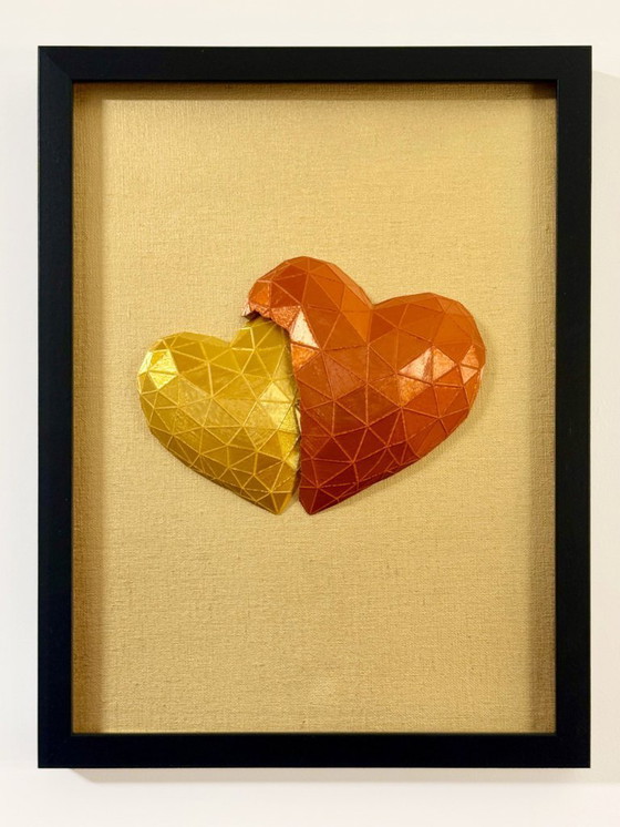 Image 1 of Geometric Heart Wall Art | 3D Printed PLA Sculpture