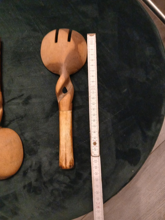 African Handmade Salad Cutlery – Table accessories, Wood (photo 3 of 5)