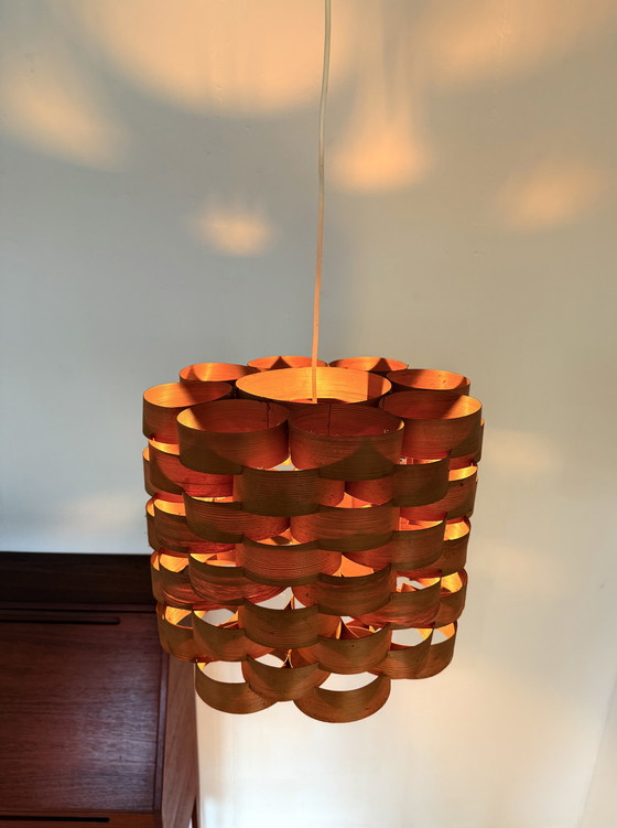 Image 1 of Vintage slatted pendant lamp, Hans Agne Jakobsson '60