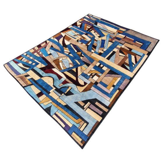Tamara de Lempicka Composition Abstract Handgeknoopt Tapijt | Hedendaags | 215 × 275 cm (85 × 108 inch) (photo 6 of 12)