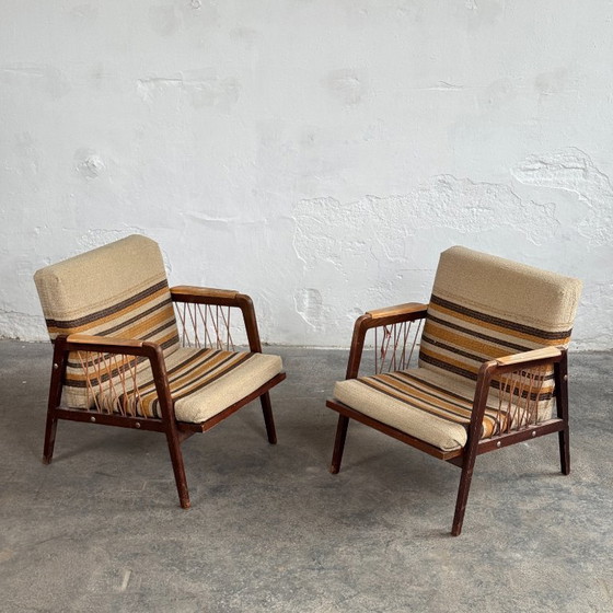 Image 1 of Pair of Vintage NDK String Armchairs, 1960s