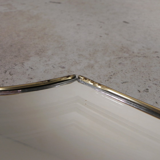 Image 1 of Vintage Spiegel Met Gouden Rand, Jaren 60
