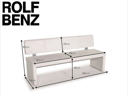 Rolf Benz Eetkamer Bank 620 – bankjes, Leather, Metal (photo 2 of 7)