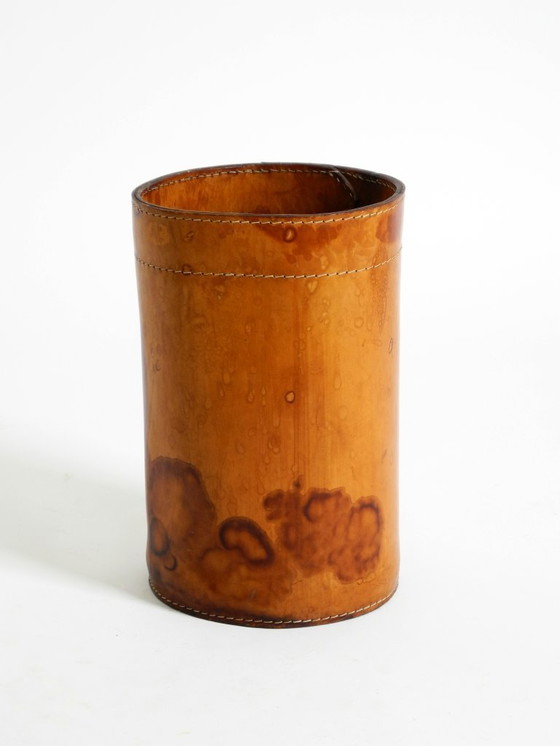 Image 1 of Beautiful 1960s leather paper bin by Torben Ørskov & Co Denmark