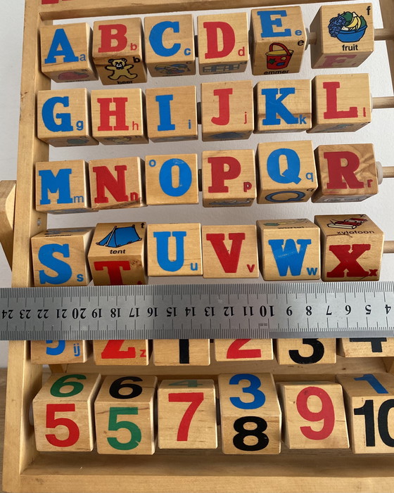 Image 1 of Vintage wooden children's toy - abacus - eye-catcher - hip