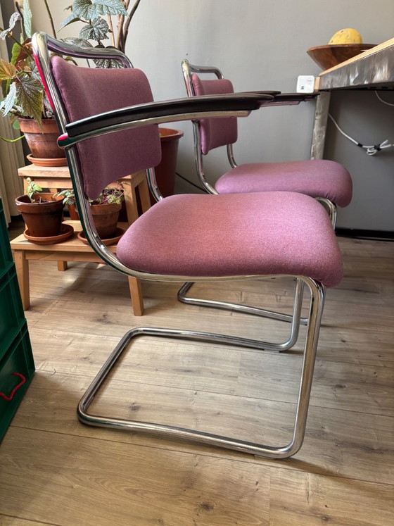 2 Gispen Esszimmerstühle, Modell 201 – Chrom (photo 2 of 8)